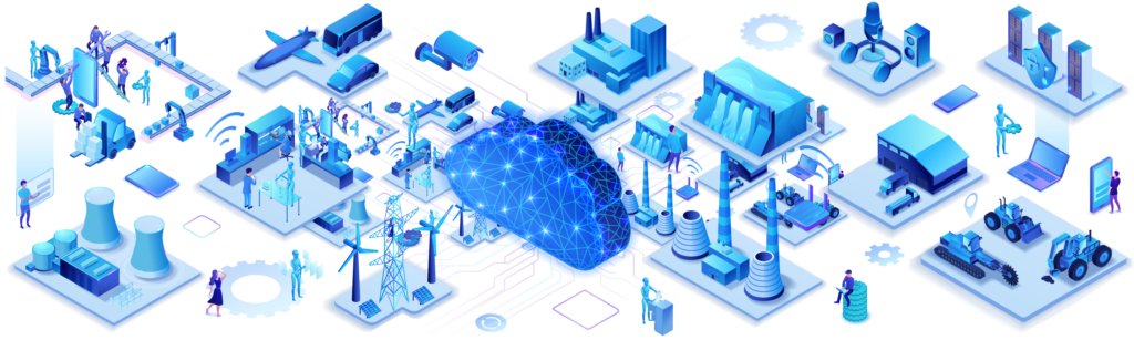 Illustration of industrial IoT