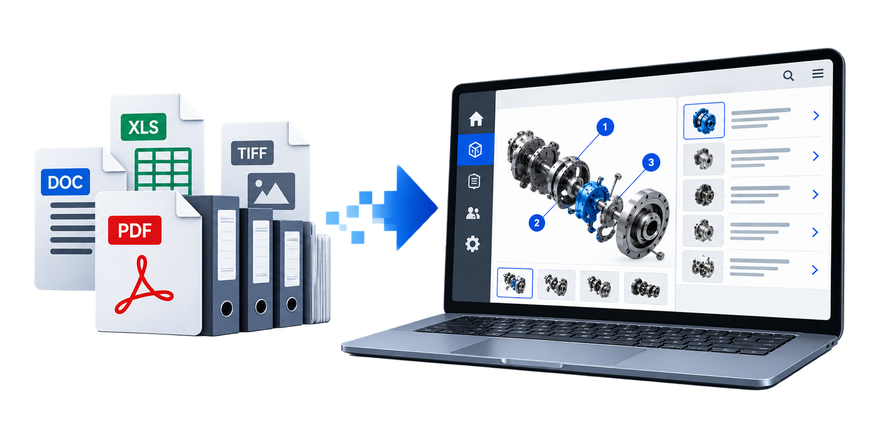Legacy documentation into interactive 3d technical documentation